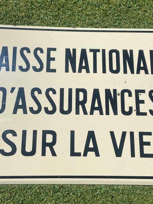 Caisse Nationale D’Assurances Sur La Vie - Plaque - Emaille, Antiek en Kunst, Antiek | Wandborden en Tegels