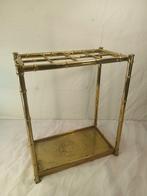 Paraplustandaard/rek - Verguld messing - Faux Bamboo rek, Huis en Inrichting, Nieuw