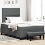 vidaXL Boxspring Bed met Matras & Bank Donkergrijs 120x200, Huis en Inrichting, Slaapkamer | Bedden, Verzenden, Nieuw