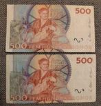 Zweden. - 2 x 500 Kronor 2002 - Pick 66 (Zonder, Postzegels en Munten