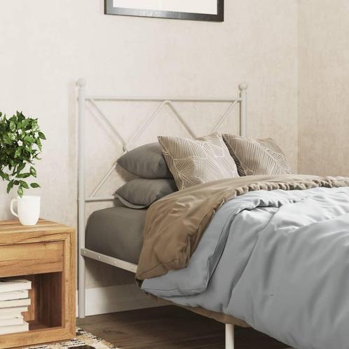 vidaXL Hoofdbord 80 cm metaal wit, Huis en Inrichting, Slaapkamer | Bedden, Nieuw, Verzenden