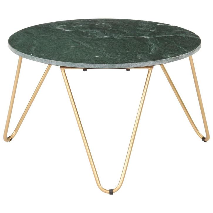 vidaXL Salontafel 65x65x42 cm echt steen met marmeren, Huis en Inrichting, Tafels | Salontafels, Nieuw, Verzenden