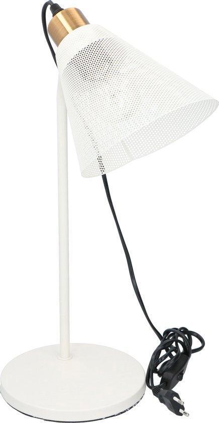 2dekans | Luxe Grundig Tafellamp – E27 Fitting – 30cm – Wit, Huis en Inrichting, Lampen | Vloerlampen, Ophalen of Verzenden