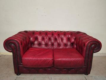 Établi - Cuir - Canapé 2 places Chesterfield