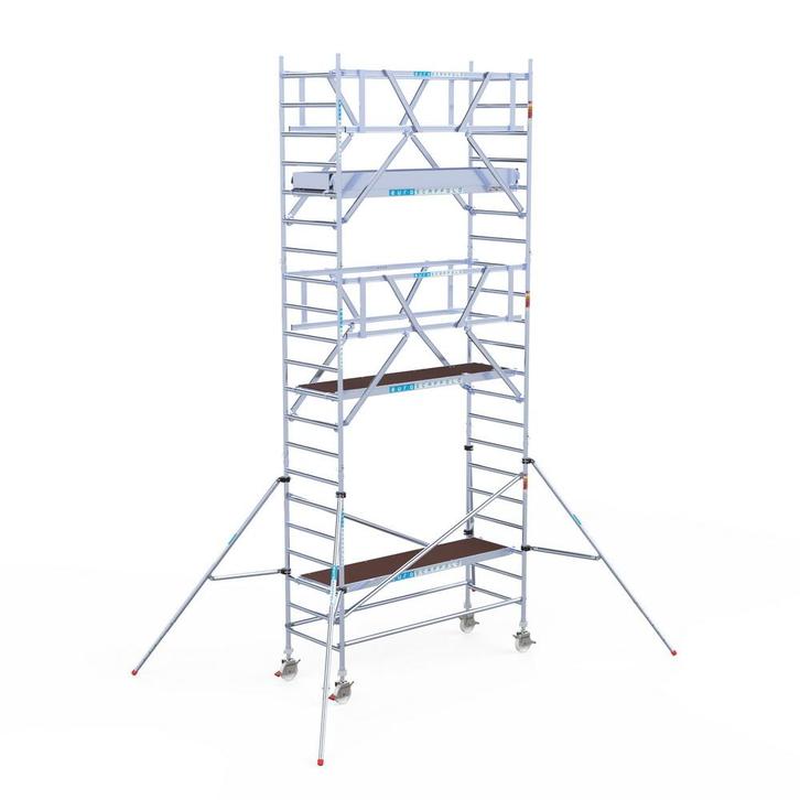 Rolsteiger Professional 90x250 7,2m werkhoogte vrijstaand, Doe-het-zelf en Bouw, Steigers, Rolsteiger of Kamersteiger, Nieuw, 5 meter of hoger