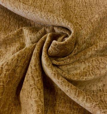 Haut prestige ! Tissu en coton traité stone wash moutarde beschikbaar voor biedingen