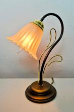 Lamp - Sfeervolle Glamour Tafellamp - 34 cm - Glas, Messing,