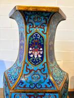Oude Chinese cloisonné vaas – 47 cm – Feniks en reigers –