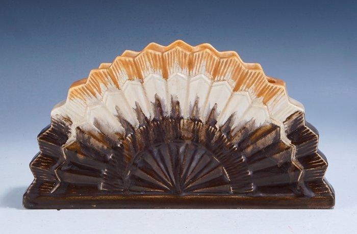 Faienceries de Thulin - Schaal - Art Deco waaiervormiger, Antiquités & Art, Art | Objets design