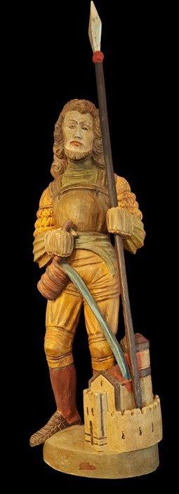 Sculpture, Saint Florian - 75 cm - Bois, Antiek en Kunst, Antiek | Boeken en Manuscripten