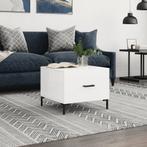 vidaXL Salontafel 50x50x40 cm bewerkt hout hoogglans wit, Huis en Inrichting, Tafels | Salontafels, Verzenden, Nieuw