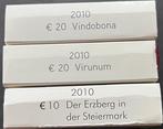 Oostenrijk. 10 Euro / 20 Euro 2010 (3 stuks) Proof (Zonder, Postzegels en Munten, Munten | Europa | Euromunten