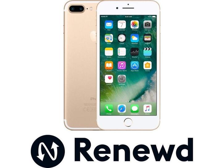 Apple iPhone 7 Plus - Renewd - 128GB - Goud, Telecommunicatie, Mobiele telefoons | Apple iPhone, Zo goed als nieuw, Verzenden
