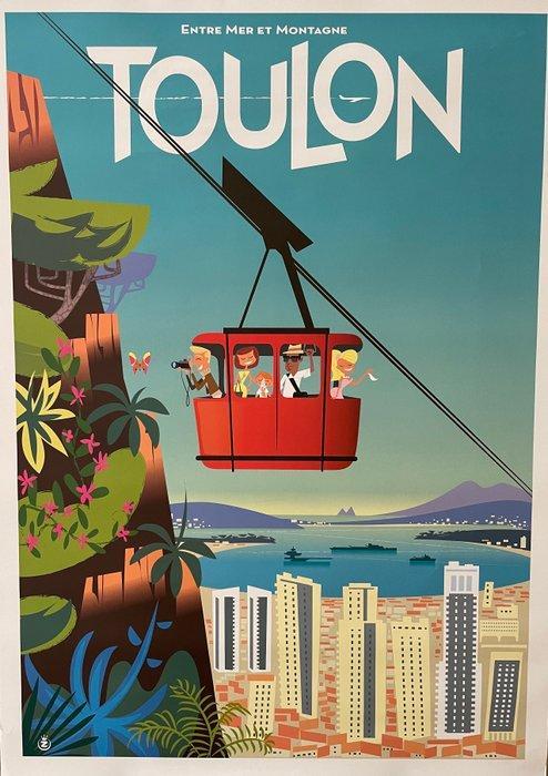 Monsieur Z - Affiche de Tourisme Toulon - Le Téléphérique, Antiek en Kunst, Kunst | Tekeningen en Fotografie