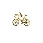 Gouden hanger van een wielrenfiets (ketting hanger), Handtassen en Accessoires, Bedels, Ophalen of Verzenden, Gebruikt, Goud, Overige merken