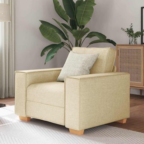 vidaXL Sofa Stoel Crème 60 cm Stof, Huis en Inrichting, Zetels | Zetels, Nieuw, Verzenden