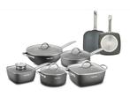 Veiling - Swiss Pro 12-delige Pannenset Grijs - Aluminium, Huis en Inrichting, Keuken | Potten en Pannen, Nieuw