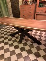 Table suar massif live edge tronc - Dimensions sur mesure, Maison & Meubles, 100 à 150 cm, Rectangulaire, Ophalen of Verzenden