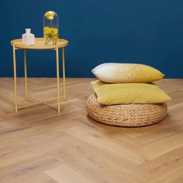 Visgraat klik vinyl laminaat nu aan €17,98/m²!, Huis en Inrichting, Stoffering | Vloerbedekking, 75 m² of meer, Overige typen