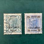 Crète - Bureaux de poste autrichiens 1904 - 5 et 25 centimes, Gestempeld