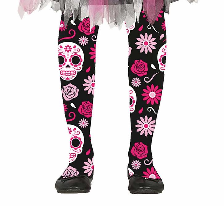 Dia De Los Muertos Legging Kind, Kinderen en Baby's, Carnavalskleding en Verkleedspullen, Nieuw, Verzenden