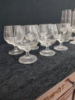 Drinkservies voor 6 (12) - Glas - Gegraveerd Boheems kristal, Antiek en Kunst
