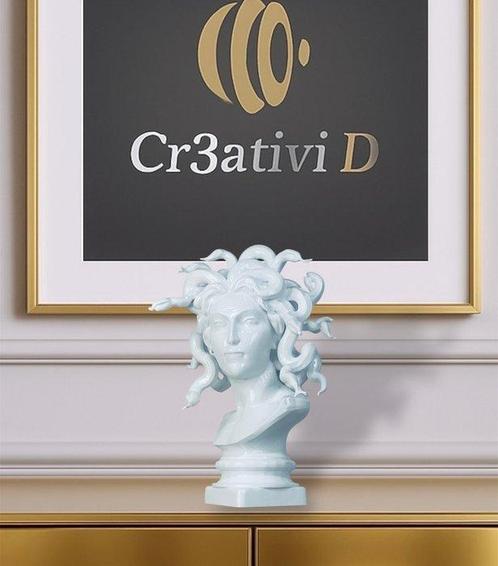 Cr3ativid - Statue, Medusa contemporanea – 30 cm – Scultura, Antiek en Kunst, Antiek | Keramiek en Aardewerk