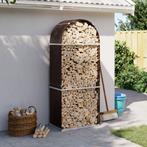 vidaXL Haardhoutopslag 80x45x190 cm gegalvaniseerd staal, Verzenden
