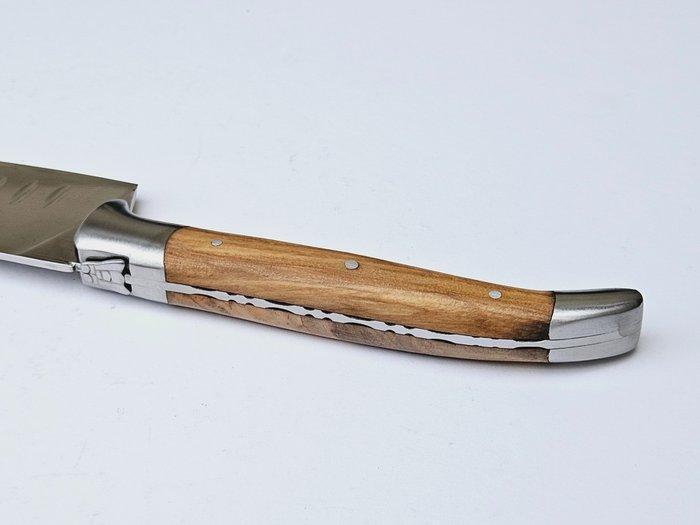 Laguiole - Santoku Knife - with cutting board - Olive Wood -, Antiek en Kunst, Antiek | Keukengerei