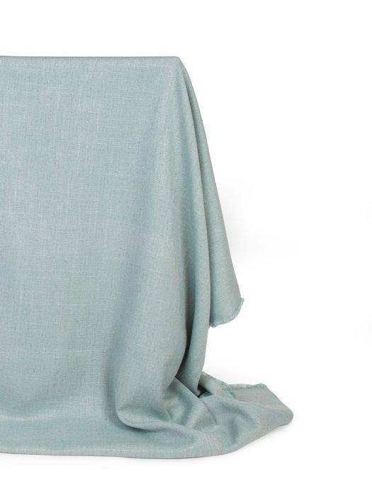 Landelijke meubelstof in linnenmix - lichtturquoise -, Antiek en Kunst, Curiosa en Brocante