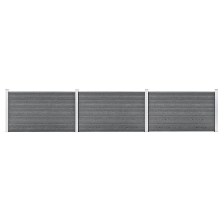 vidaXL Schutting 526x106 cm HKC grijs, Tuin en Terras, Tuinhekken en Hekwerk, Nieuw, Verzenden
