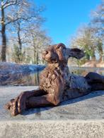 sculptuur, Xl bronze hare - 60 cm - Brons, Antiek en Kunst