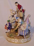 Meissen - Figurine - Large Antique 19th C Meissen Porcelain, Antiek en Kunst