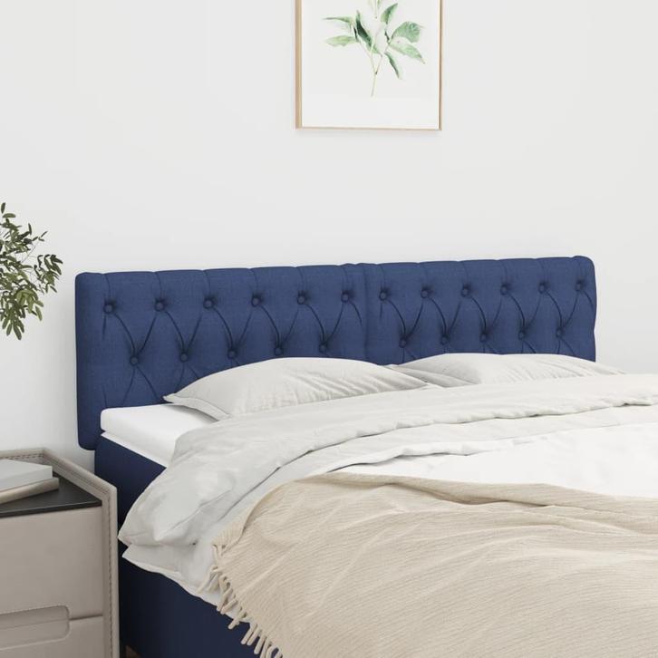 2 Hoofdborden Stof Blauw | Retour Deal | 72% Korting!, Huis en Inrichting, Slaapkamer | Bedden, Overige maten, Verstelbaar, Blauw