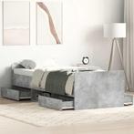 vidaXL Bedframe met hoofd- en voeteneinde betongrijs 90x200, Huis en Inrichting, Slaapkamer | Bedden, Verzenden, Nieuw