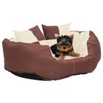 vidaXL Hondenkussen omkeerbaar en wasbaar 65x50x20 cm bruin, Dieren en Toebehoren, Honden-accessoires, Verzenden, Nieuw