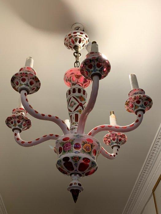 Lustre - Verre de Murano - Lustre type Opaline, Antiek en Kunst, Curiosa en Brocante