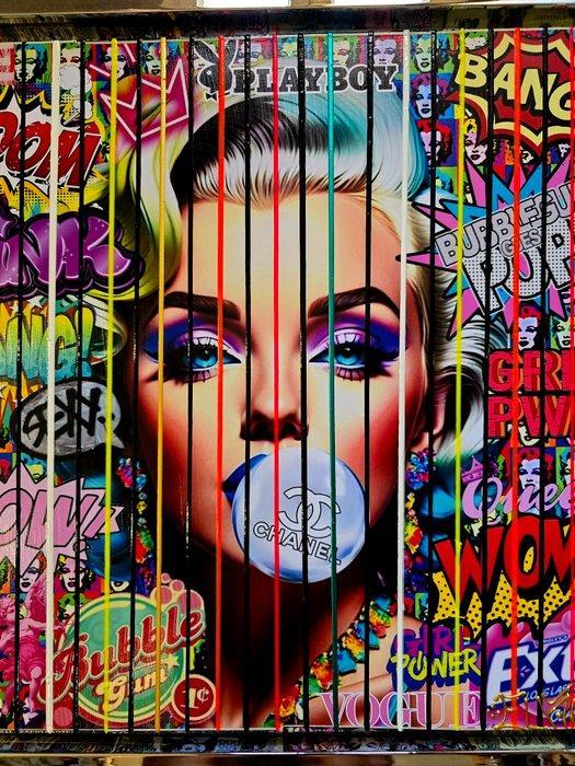 Elmago - Marilyn pop bubble 3, Antiek en Kunst, Kunst | Schilderijen | Modern