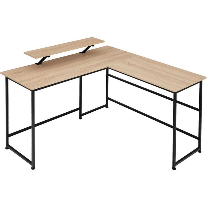 tectake Bureau Melrose 140x130x76,5cm - Industrieel licht ho, Huis en Inrichting, Bureaus, Verzenden