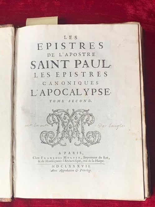 Le Nouveau Testament...Tome second - 1687, Antiquités & Art, Antiquités | Livres & Manuscrits