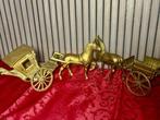 Europese Brons Verzameling koetsen die door bronzen paarden, Antiek en Kunst