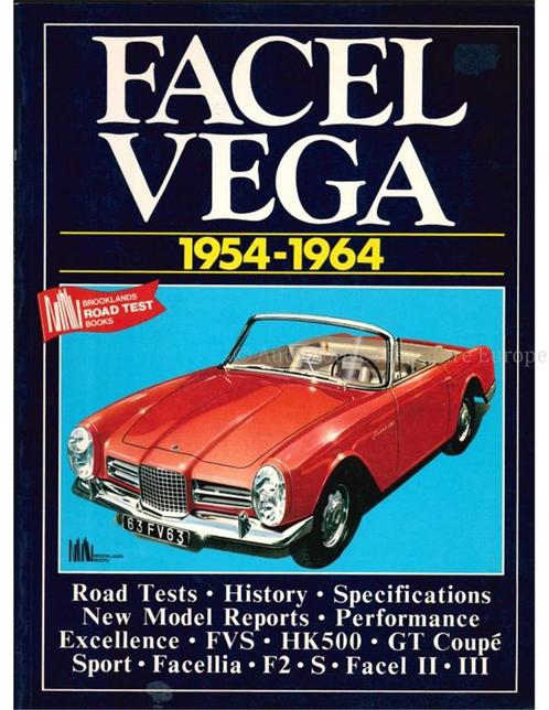 FACEL VEGA 1954-1964 (BROOKLANDS), Livres, Autos | Livres