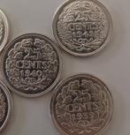 Nederland. Wilhelmina. 25 Cents 1939/1944 met 1943/1944 munt