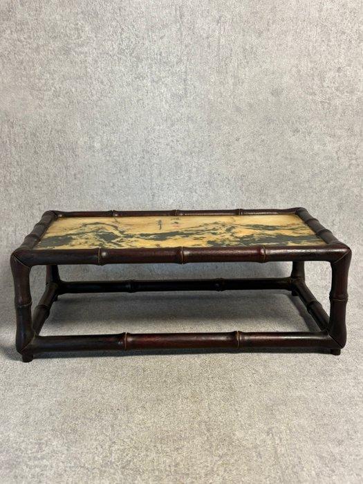 Tafel gesigneerd 29 cm - Hout, Marmer - China - Eind 20e, Antiek en Kunst, Antiek | Overige Antiek