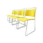 Howe - Zitgroep - Metaal, Textiel - Four stackable chairs