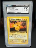 Pokémon Graded card - Lt. Surges Pikachu - CGC 10 - WOTC -