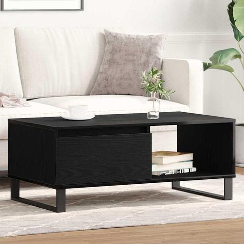 vidaXL Salontafel Zwart eiken 90 x 50 x 36.5 cm Bewerkt hout, Huis en Inrichting, Tafels | Salontafels, Nieuw, Verzenden