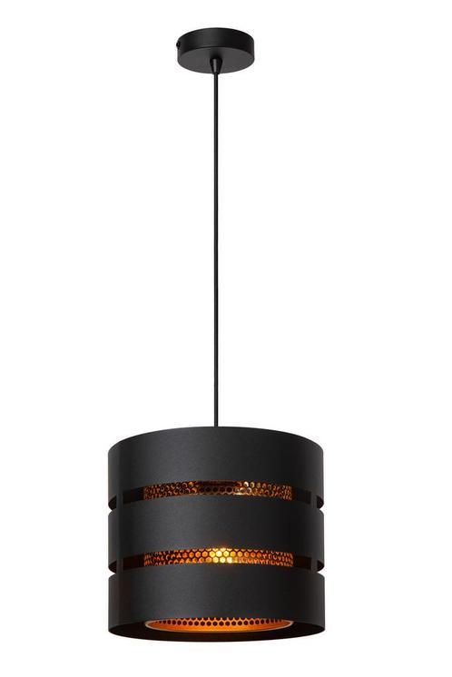 Hanglamp Lucide ROSAS -  - Ø 26 cm - 1xE27 - Zwart, Huis en Inrichting, Lampen | Hanglampen, Nieuw, Verzenden
