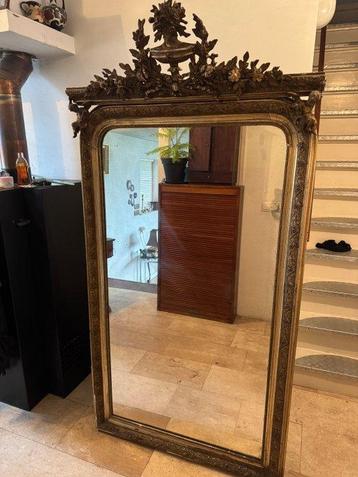 Miroir trumeau - bois / plâtre - Grand miroir en or beschikbaar voor biedingen