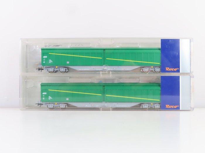 Roco H0 - 76715 - Modeltrein goederenwagonset (2) - 2x, Hobby en Vrije tijd, Modeltreinen | H0